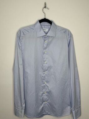 Eton Cotton-Twill Slim-Fit Dress Shirt Blue Men’s Size 41/16